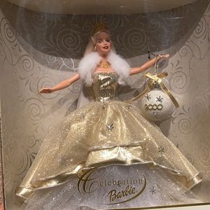 Celebration Barbie, special 2000 addition from Mattel. NIB Approx 11 inches tall